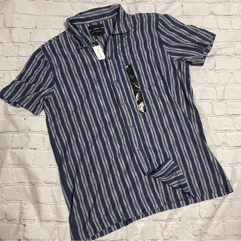 🆕[brf] slim fit lightweight s/s knit shirt